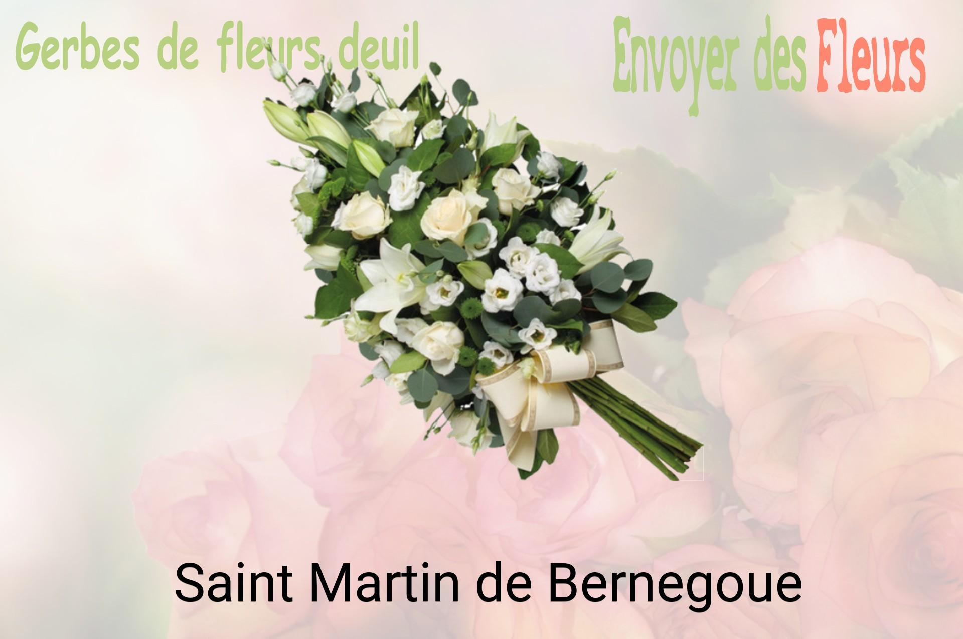Gerbe de fleurs de deuil livrée à Saint-Martin-de-Bernegoue